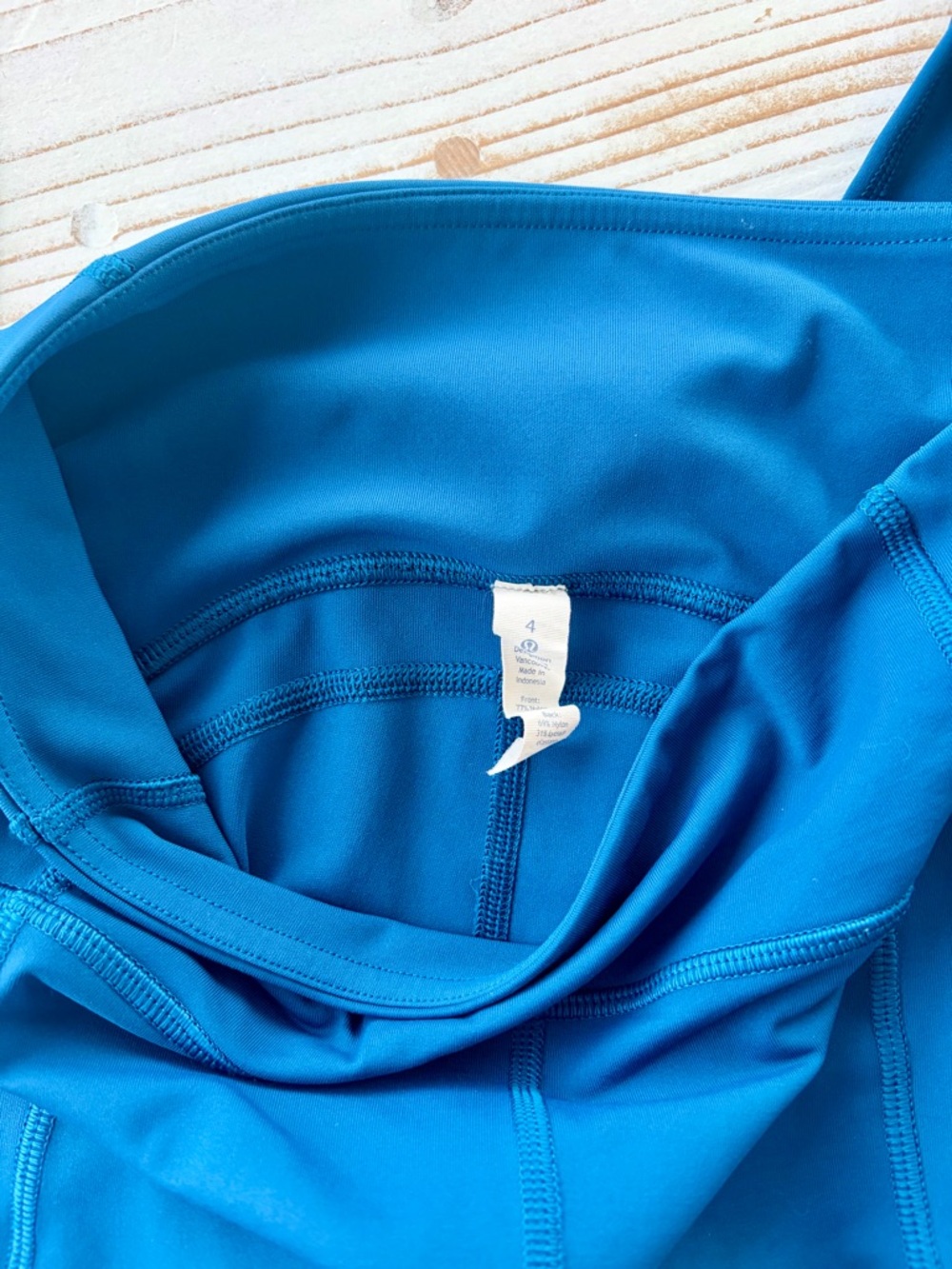 Lululemon Sole Training Crop Leggings in Poseidon Blue Size 4 NWOT - Picture 6 of 10